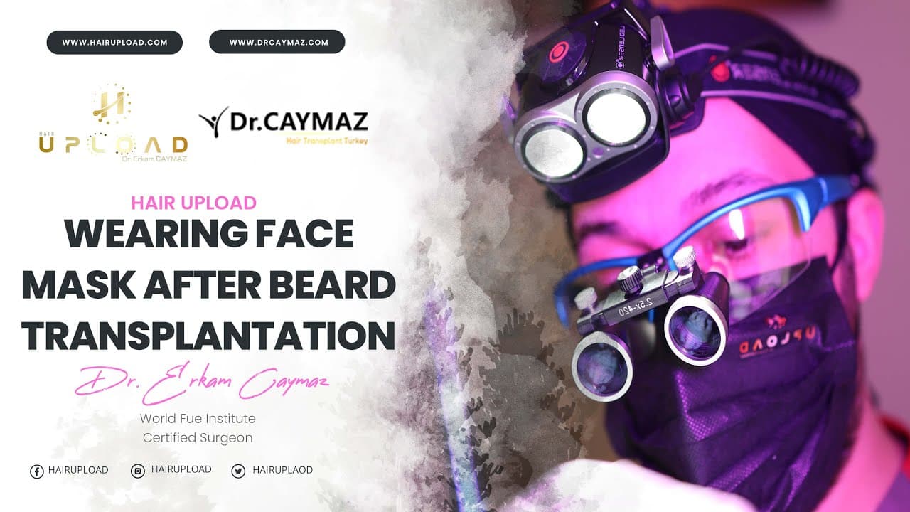 WEARING FACE MASK AFTER BEARD TRANSPLANTATION
